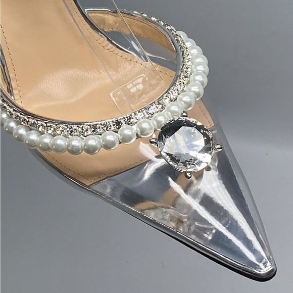 Mach & Mach Diamond Of Elizabeth PVC Embellished High-Heel Pumps size 40 - Picture 8 of 15